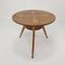 Italian Wooden Coffee or Side Table with Brass Feet, 1960s 7