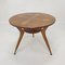 Table Basse ou d'Appoint en Bois avec Pieds en Laiton, Italie, 1960s 5