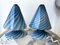 Italian Blue Spiral Murano Glass Lamps from La Murrina, 1970s, Set of 2 7