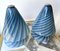 Lampes Spirale Bleue en Verre de Murano de La Murrina, Italie, 1970s, Set de 2 3