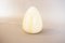 Vintage Regency White Murano Eggtable Lamp, 1970s 7