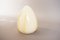 Vintage Regency White Murano Eggtable Lamp, 1970s 1