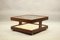 Vintage Coffee Table from Germany in Wood and Glass, 1970s, Image 1