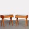 Tables de Chevet Vintage en Bois et Formica, 1970s, Set de 2 1