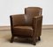 Swedish Tan -Brown Nailed Leather Lounge Chair by Otto Schultz for Boet, 1935, 1930s 6