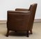 Swedish Tan -Brown Nailed Leather Lounge Chair by Otto Schultz for Boet, 1935, 1930s 11