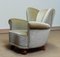 Green Velvet Wingback Lounge Chair in the style of Fritz Hansen, Denmark, 1940s 8
