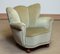 Green Velvet Wingback Lounge Chair in the style of Fritz Hansen, Denmark, 1940s 4