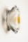 Murano Glas Wandlampe aus Chromblech von Made Murano Glass, 1950er 1