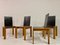 Black Leather Dining Chairs, 1970s, Set of 4, Image 7