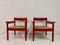 Italian Red Armchairs with Rush Seats, 1960s, Set of 2 15