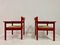 Italian Red Armchairs with Rush Seats, 1960s, Set of 2 13