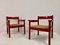Italian Red Armchairs with Rush Seats, 1960s, Set of 2 12
