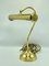 Bankers Desk Lamp in Brass, 1970s, Image 8