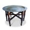 Antique Tea Table in Brass and Hardwood, 1890s, Image 2