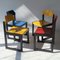 Mid-Century Modern German Dining Chairs by Rainer Schell, 1960s, Set of 4 1