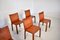 Cognac Leather 412 Cab Chairs by Mario Bellini for Cassina, 1980s , Set of 6 5