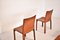 Cognac Leather 412 Cab Chairs by Mario Bellini for Cassina, 1980s , Set of 6 10