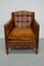 French Buttoned Back Club Chair in Cognac Leather, Image 1