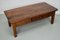 Antique French Farmhouse Rustic Coffee Table in Chestnut, 1800s, Image 1