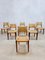 Vintage Woven Rope Dining Chairs by Adrien Audoux & Frida Minet, 1940s, Set of 6 1