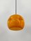 Lampada a sospensione vintage in vetro di Murano arancione di Peill & Putzler, anni '60, Immagine 2