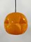 Vintage Orange Murano Glass Pendant Hanging Lamp from Peill & Putzler, 1960s 1