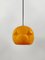 Lampada a sospensione vintage in vetro di Murano arancione di Peill & Putzler, anni '60, Immagine 3