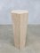 Vintage Italian Hexagon Travertine Pedestal Pillar, 1960s 1