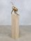 Pilar de pedestal italiano vintage de travertino, años 60, Imagen 2