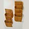 Wall Mounted Rattan Magazine Racks, Italy, 1970s, Set of 2 3