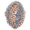 18 Karat Rose Gold Ring with Sapphires & Diamonds, 1960s 2