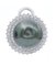 Orecchini in oro bianco 18 carati con perle grigie, diamanti, set di 2, Immagine 2