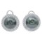 18 Karat White Gold Earrings with Grey Pearls, Diamonds, Set of 2, Image 1