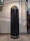 Leather, Brass and Glass Halogen Floor Lamp, Italy, 1980s, Image 3