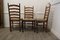 19th Century Farmhouse Ladder Back Dining Chairs, 1830s, Set of 3 4