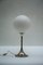 Lámpara de mesa con forma de globo de ópalo blanco de Gaetano Sciolari, 1969, Imagen 2