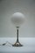 Lampe de Bureau Globe Opale Blanche par Gaetano Sciolari, 1969 2