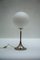 Lámpara de mesa con forma de globo de ópalo blanco de Gaetano Sciolari, 1969, Imagen 4