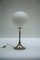 Lámpara de mesa con forma de globo de ópalo blanco de Gaetano Sciolari, 1969, Imagen 3