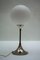 Lámpara de mesa con forma de globo de ópalo blanco de Gaetano Sciolari, 1969, Imagen 6