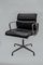 Chaise de Bureau Soft Pad Vintage en Cuir Noir de Herman Miller, 1960s 2