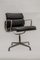 Sedia da scrivania vintage in pelle nera di Herman Miller, anni '60, Immagine 6