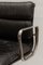 Silla de escritorio vintage con cojín blando de cuero negro de Herman Miller, años 60, Imagen 9