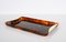 Mid-Century Italian Acrylic Glass and Brass Serving Tray with Tortoiseshell Effect from Guzzini, 1970s 5