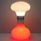 Mid-Century Italian Red & White Glass Table Lamp, Image 2