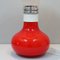 Mid-Century Italian Red & White Glass Table Lamp 4