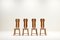 Brutalist Oak Dining Chairs from Kunstmeubelen De Puydt, Belgium, 1970s, Set of 4 1