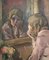 Henri Fehr, Jeune fille au rouge à lèvres, Oil on Canvas, Framed 1