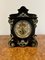 Horloge de Cheminée Victorienne en Marbre Huit Jours, 1860s 2